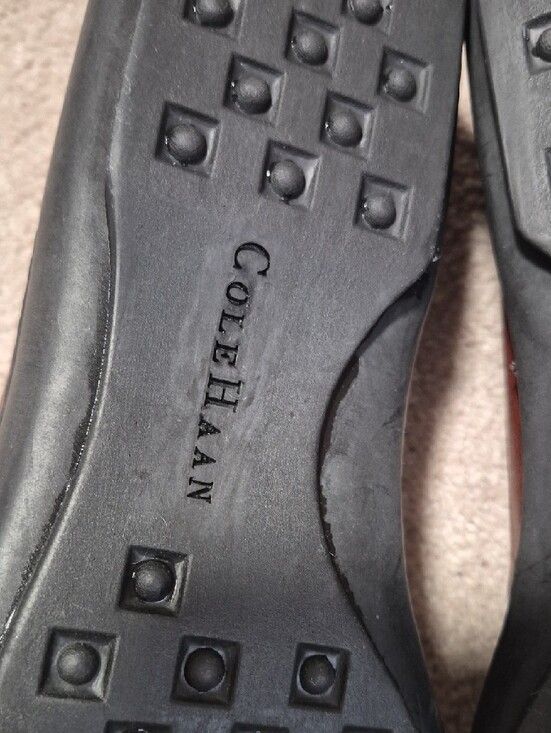 Cole Haan Men\'s Chestnut Brown Leather Bow-Front Driving Loafers Size 9 1/2 M main image 4